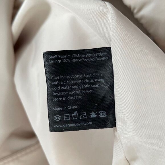 Dagne Dover Kal Puff Drawstring Tote Shoulder Bag Travel White Large Bag *READ - Picture 14 of 14